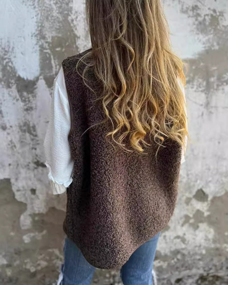 Colete Feminino Forrado em Pelúcia Daniela