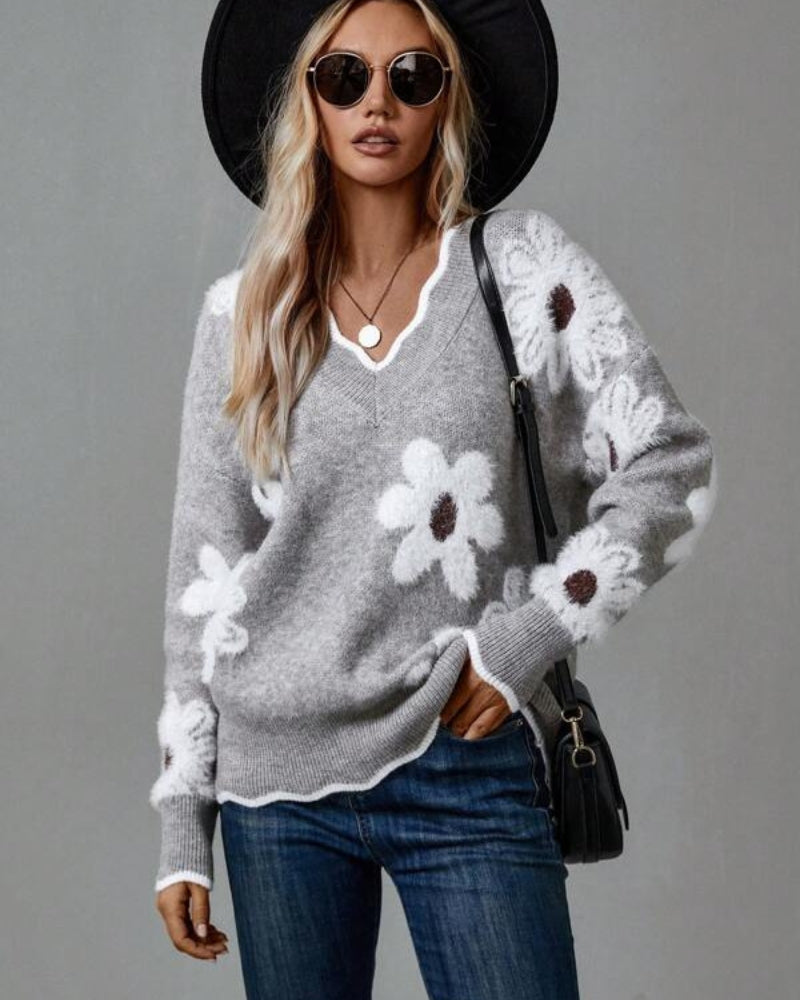 Suéter Feminino Estampa Floral Mariana