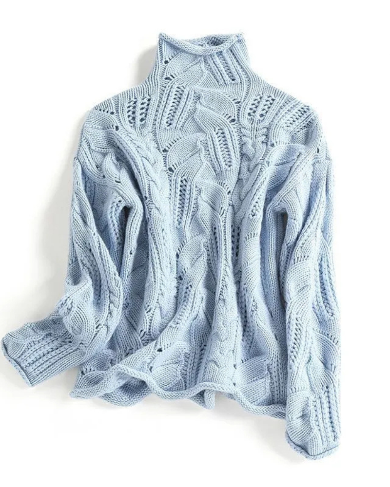 Suéter Feminino de Cashmere Gola Alta Maíra