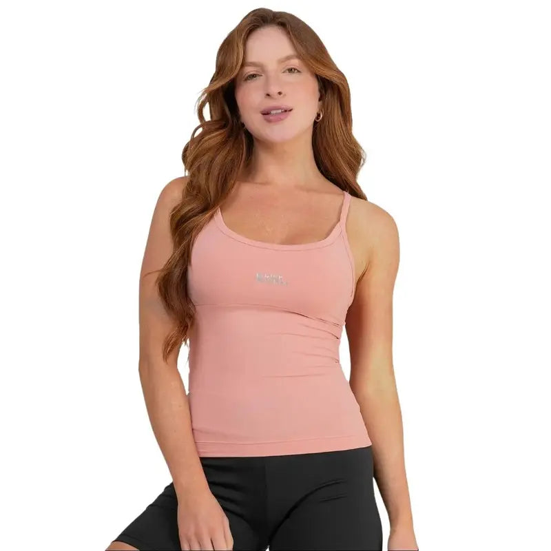 Regata Alça Fina Fitness Blusa Feminino Liso Poliamida Tank Top Slim Camiseta Academia Verão