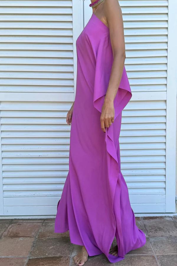 Vestido Assimétrico Leve com Cinto