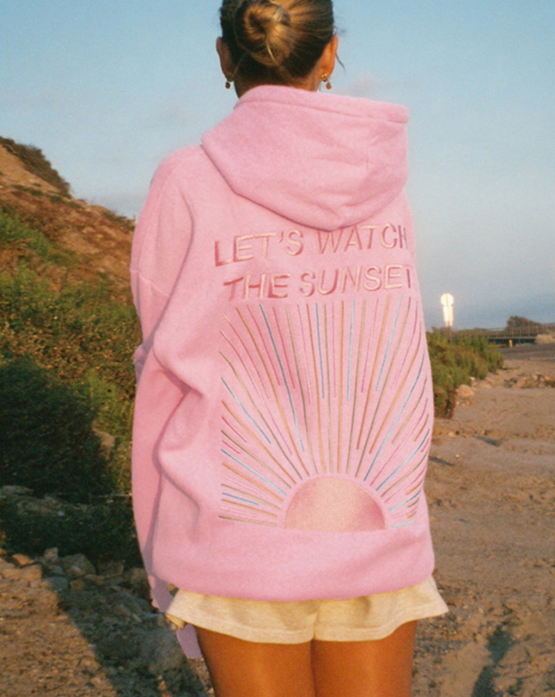 Moletom com Capuz 'Let's Watch the Sunset' Lívia