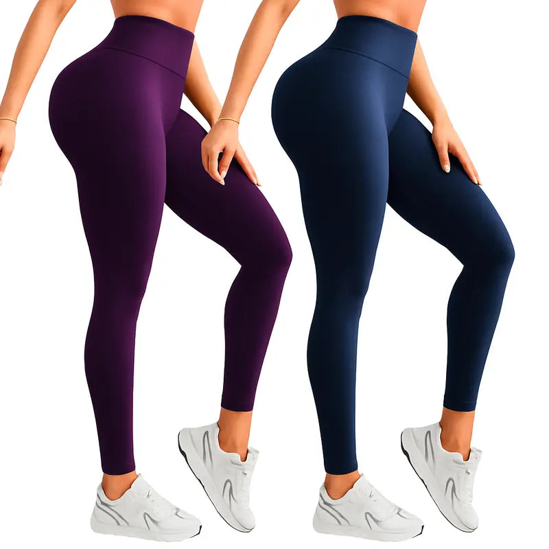 Kit 2 Calça Legging Zero Transparente Suplex Liso Cintura Alta Feminino