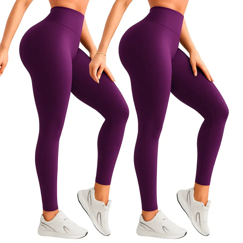 Kit 2 Calça Legging Zero Transparente Suplex Liso Cintura Alta Feminino