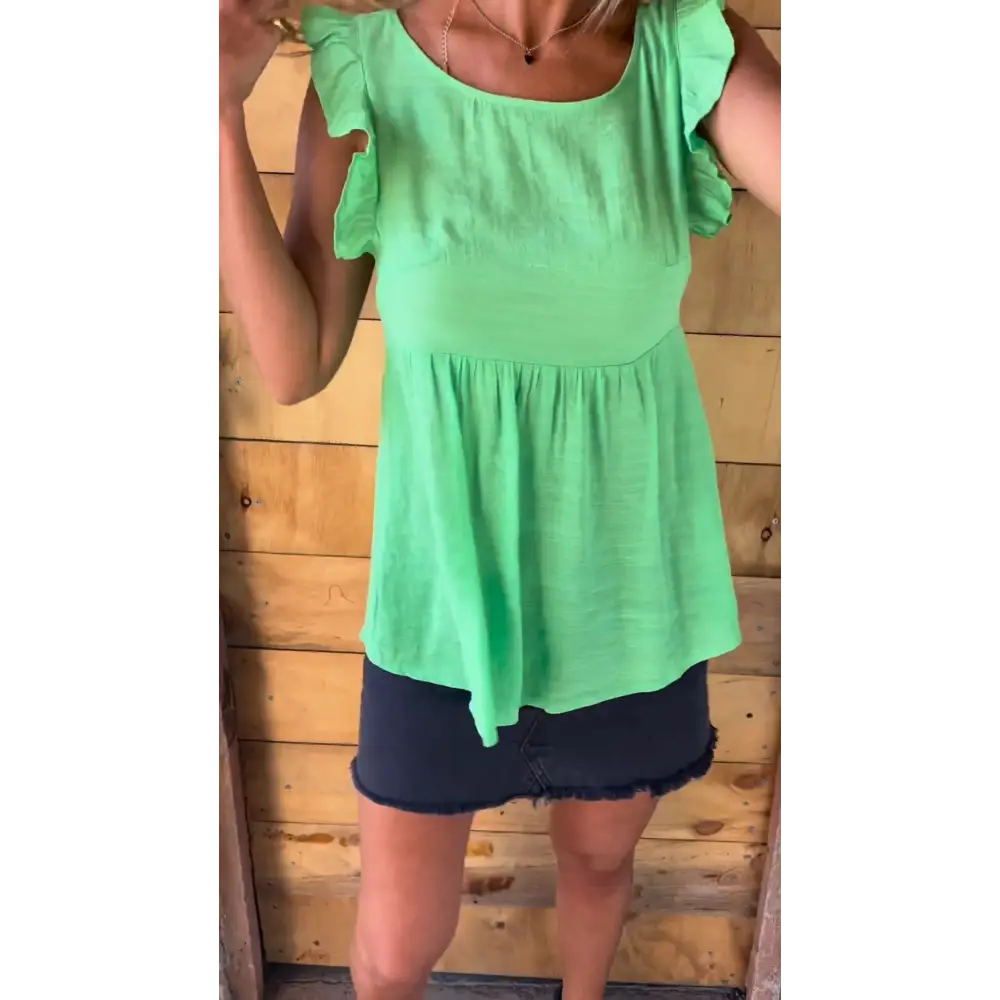 Regata com Alça nas Costas de Algodão e Linho