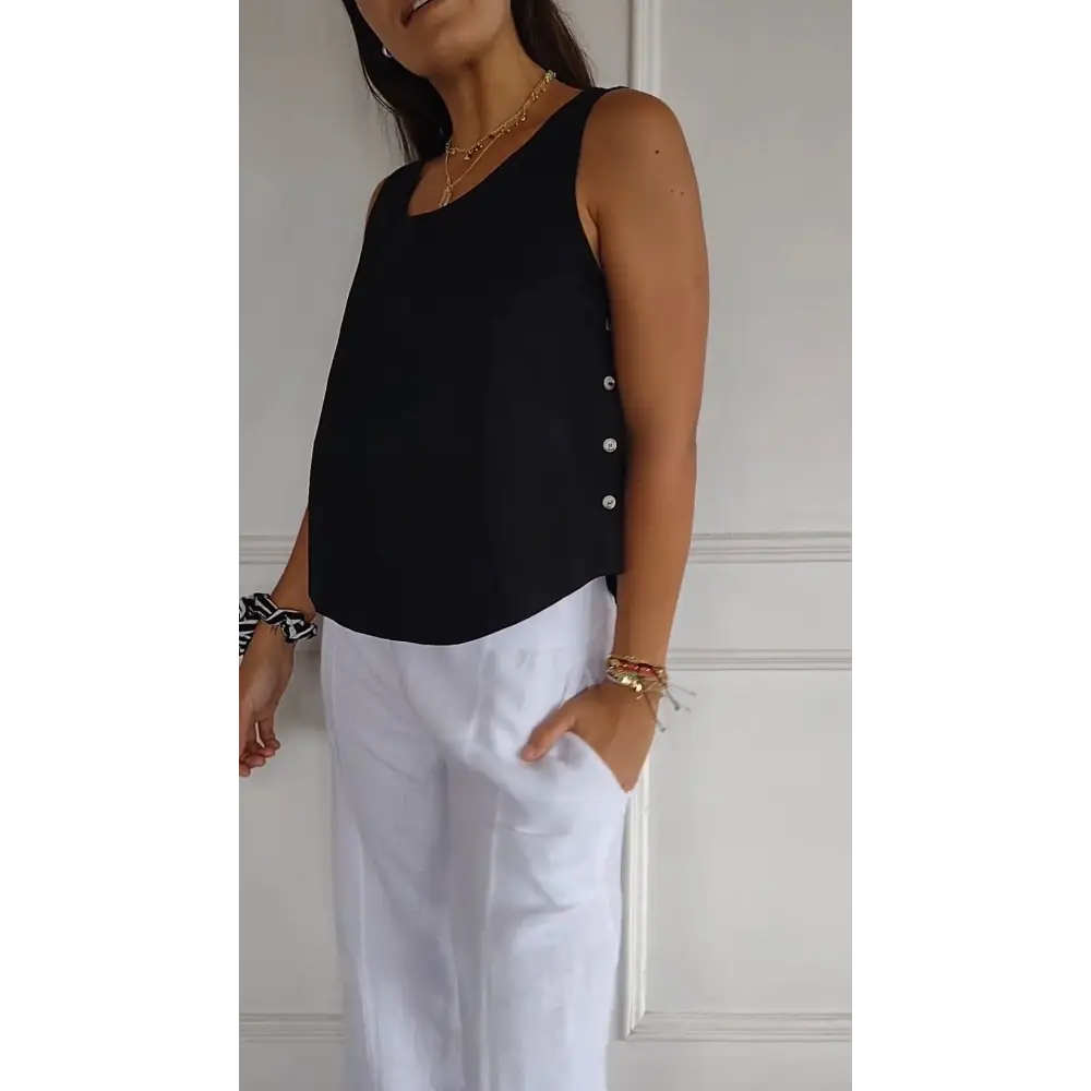 Regata de Algodão e Linho