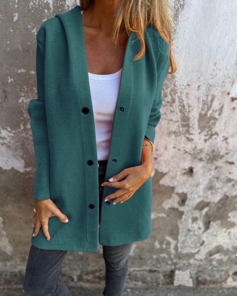 Casaco Feminino Alongado com Capuz Nora