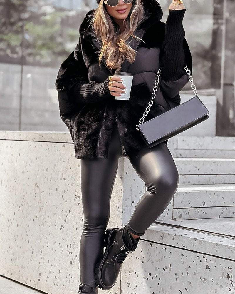 Jaqueta Feminina Puffer com Capuz Raina