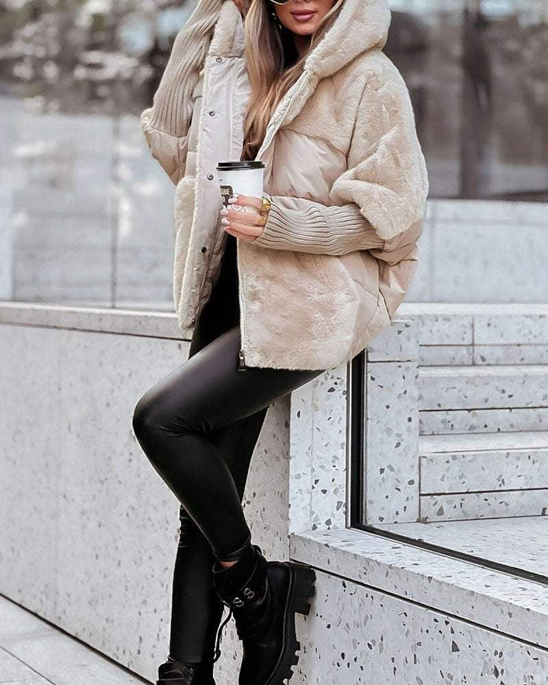 Jaqueta Feminina Puffer com Capuz Raina