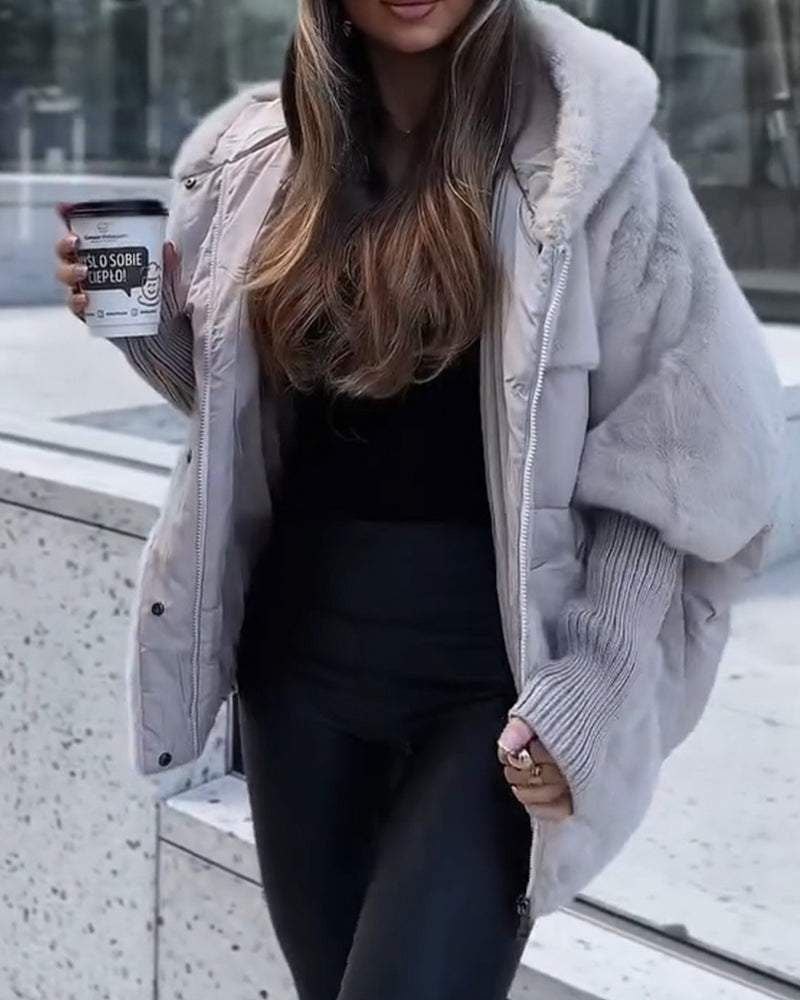 Jaqueta Feminina Puffer com Capuz Raina