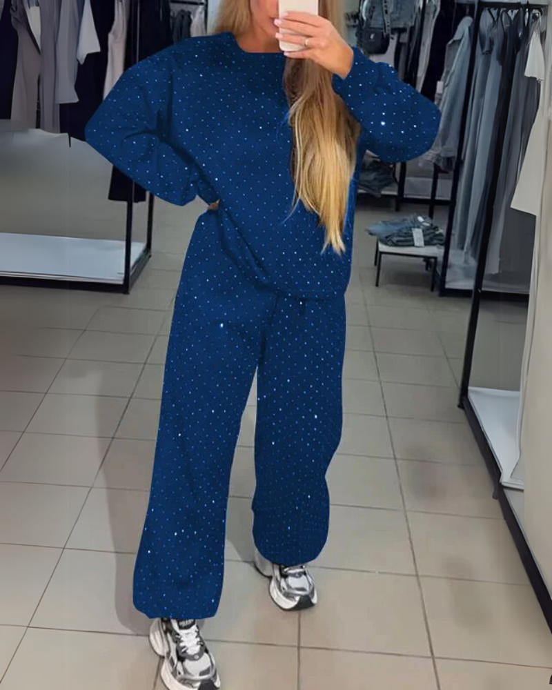 Conjunto Feminino de Moletom Comfy com Brilho Olívia