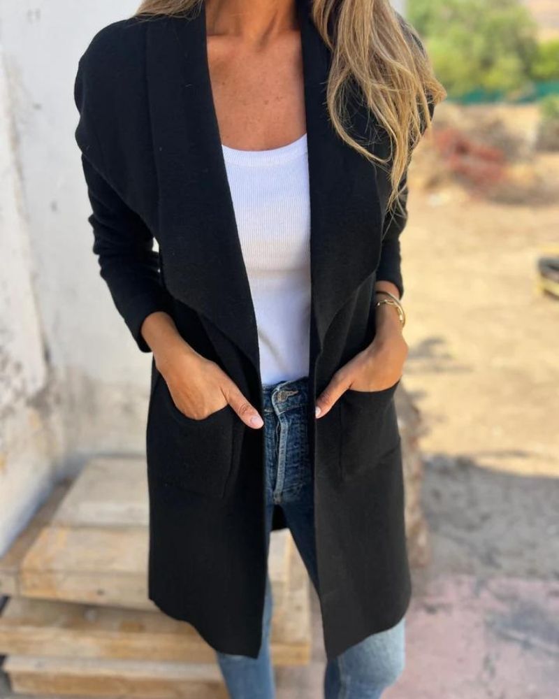 Casaco Feminino Leve Estilo Cardigan Egona