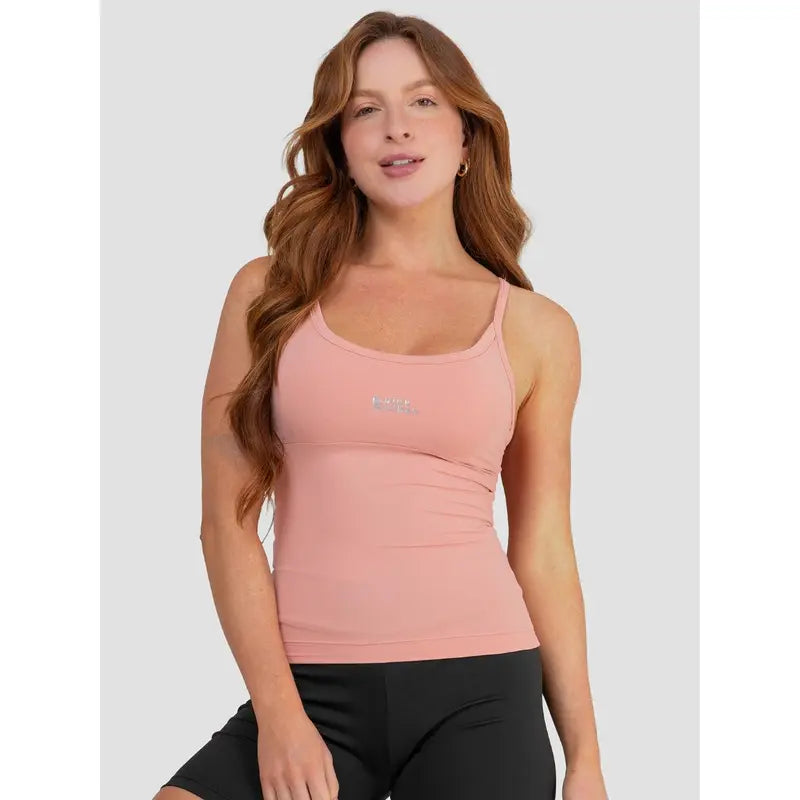 Regata Alça Fina Fitness Blusa Feminino Liso Poliamida Tank Top Slim Camiseta Academia Verão