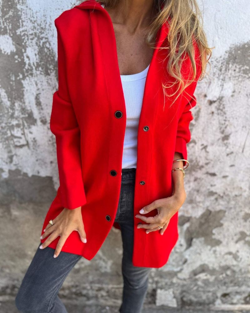 Casaco Feminino Alongado com Capuz Nora