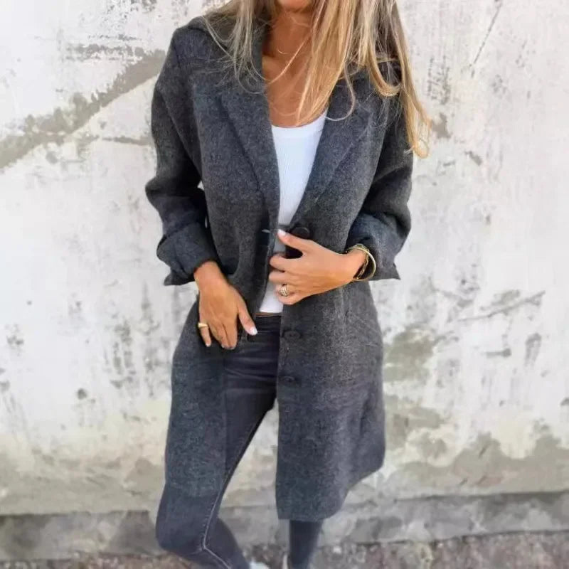 Cardigan Feminino Longo Mary de Botão