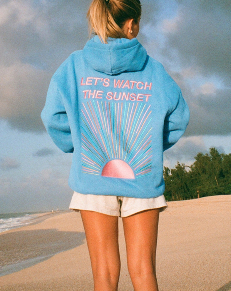 Moletom com Capuz 'Let's Watch the Sunset' Lívia