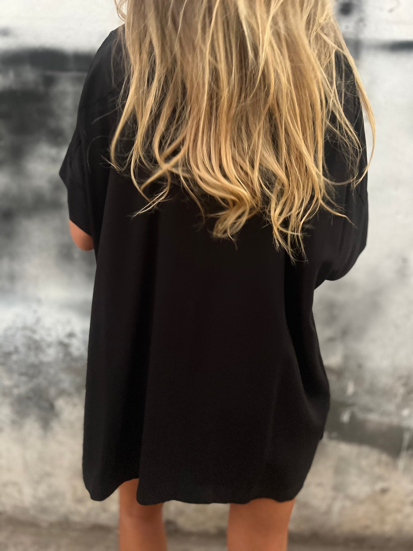 Camisa longa confortável de algodão e linho