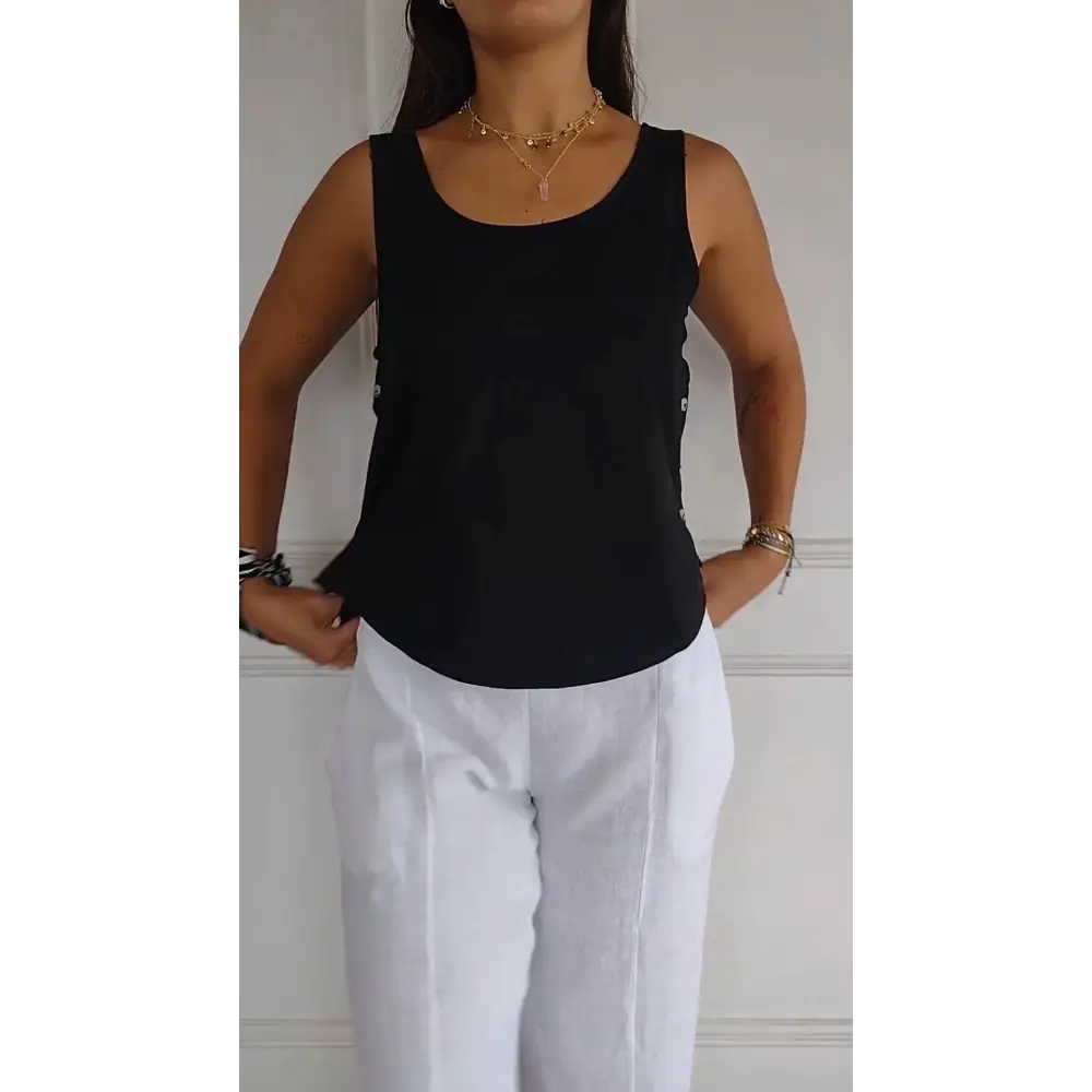 Regata de Algodão e Linho